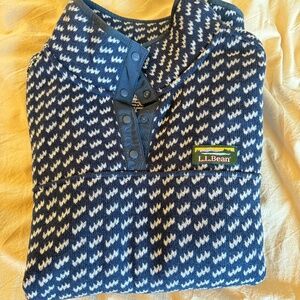 L.L.Bean Birdseye Sweater Fleece Pullover